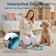 Juguete interactivo de rompecabezas para golosinas de perro, combina funciones de entrenamiento de IQ & estimulación cerebral, alimentador lento divertido con diseño de sonido, adecuado para perros de tamaño mediano a grande - Multicolor - Ver 8