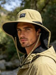 1pc Spring/Summer New Fashionable Outdoor Sun-Shading Breathable Mesh Neck Protector Bucket Hat, Face-Slimming, Versatile, Soft & Comfortable, Suitable For Outdoor Activities, Hiking, Fishing, Camping, Cycling - Multicolor - View 4