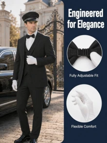 Role Play Hat, Bow Tie, Gloves Accessory Set - Multicolor - View 1