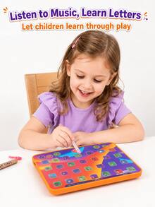 Interaktives Buchstaben-Lern-Tablet für Kinder, ABC-Buchstaben, Zahlen, Farben, Musik und Wörter, pädagogisches Spielzeug, Vorschullernspielzeug für 3-5 Jahre alte Jungen und Mädchen - 002 Tablet - Übersicht 5