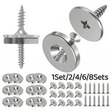 1Set/2/4/6/8Sets Magnetic Cabinet Door Latches, Invisible Closing Metal Magnetic Latches, Suitable For Various Materials, Kitchen Glass Doors And Furniture Cabinet Doors - Multicolor - View 2