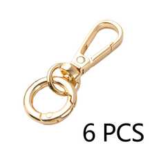 10/6/4pcs Metal Spring Ring Keychain Set, Bag Charm Clasp Chain Connector Hook Hardware Accessories, Waist Hanging Anti-Loss Clip - Multicolor - View 17