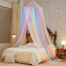 Princess Mosquito Net Canopy, Elegant Round Dome Girl Mosquito Net, Suitable For Twin/Full/Queen/King Size Beds, Room Decor Curtain, Universal For Baby Crib And Adult Bed, Easy Ceiling Installation - A - View 3