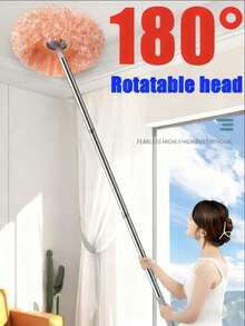 1pc Long Handle Wall Cleaning Mop, Multi-Functional Wall Cleaning Mop, Duster, Telescopic Duster, Back To School Essential, Floor Tile Glass Window Cleaning Mop, Telescopic Dry & Wet Ceiling Mop, High-Quality Baseboard Cleaning Tool, Professional Baseboard Cleaning Tool, High-Quality Duster Mop, Efficient Ceiling Duster Brush - Cleaning Duster - View 12