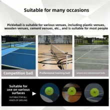 HTPICK A Box Of 3/6 Pickleballs, Made Of TPE Material, With USAPA Certification, Green Color, Crack-Resistant And Integrally Molded. It Is Very Suitable For Indoor And Outdoor Use, And Compatible With All Pickleball Paddles And Courts. - Multicolor - View 9