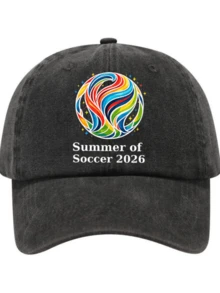 1pc 2026 USA Canada Mexico World Cup Baseball Cap Vintage Washed Distressed Baseball Cap - A - View 9