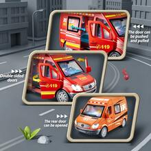 1 Pc Children's Toy Car Ambulance Simulation With Inertia Spring. Boy Model. Large Size. Can Be Opened. - Multicolor - View 6