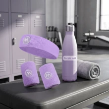 1 Set 3pcs Women's Sports Wristbands Fitness Joint Tendon Sheath Basketball Sprain Volleyball Sweat-Absorbing Towel Wrist Straps Protective Gear 1 Pair Wristbands + 1 Headband, Suitable For Outdoor Sports, Outings, Camping Use. - Multicolor - View 6