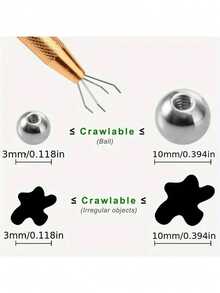 Tattoo Ball Claw Clip Professional Diamond Holder Pickup Tool Body Piercing Tool With 4-Claw Tattoo Accessories Stainless Steel Pearl Gripper Jewelry Making Tool 1pc 4-Claw Rhinestone Gripper Crystal Point Tweezer Catcher Piercing Jewelry Making Gripper Tool - A - View 6