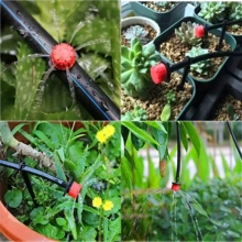 10pcs Adjustable Drip Irrigation Emitters 1 4Inch Adjustable Micro Drip Irrigation System Watering Sprinklers AntiClogging Emitter Dripper Red Garden Supplies - Irrigation Drippers and Sprinklers - View 2