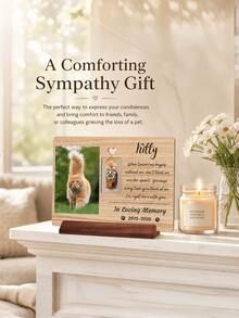 Custom Pet Memorial Plaque With Hair Keepsake Bottle Personalized Dog Photo Frame Loss Of Pet Sympathy Gift - Multicolor - View 5