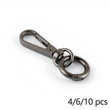 10/6/4pcs Metal Spring Ring Keychain Set, Bag Charm Clasp Chain Connector Hook Hardware Accessories, Waist Hanging Anti-Loss Clip - Multicolor - View 8