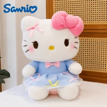 SANRIO 1件 23cm/9.1in Hello Kitty 絨毛娃娃，藍色蕾絲薄紗裙填充娃娃配粉色蝴蝶結，柔軟抱枕，房間裝飾，女孩生日情人節禮物 - 彩色 - 查看 8