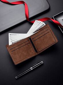 Compact Wallet For Men With Multiple Compartments - Brown - View 3