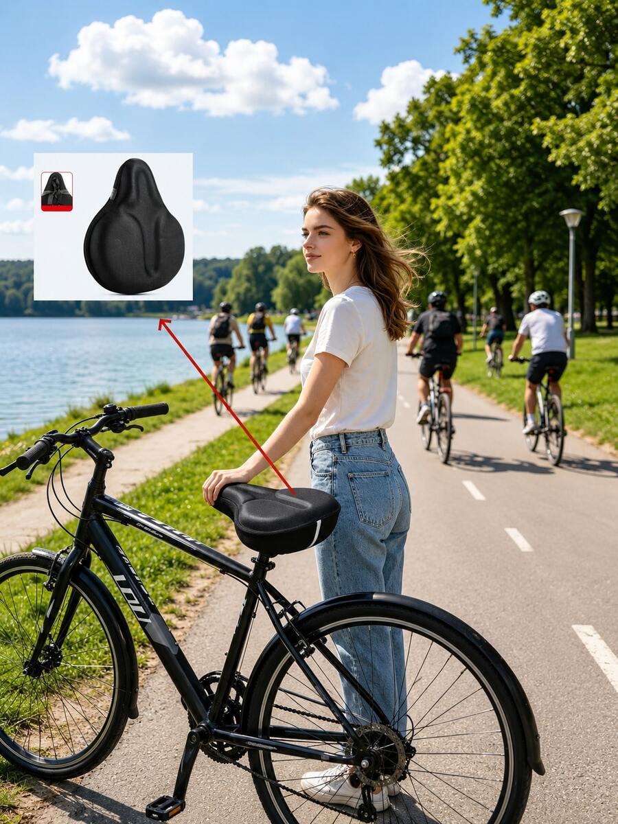 Say Goodbye To Cycling Discomfort! This Comfortable Bicycle Seat Features A Thickened And Widened Design With Excellent Shock Absorption And Durability, And Is Easy To Install. Suitable For Various Bicycles, Including Mountain Bikes And Standard Bicycles.