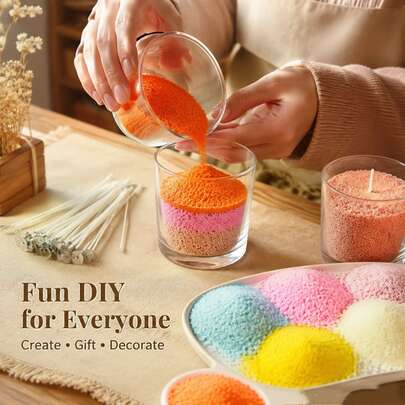 Snow Pearl Candle Refill Sand Wax, DIY Wax Beads And Wicks, Suitable For Home Decor, Parties, Events - 100g/3.5oz (Wick Not Included)