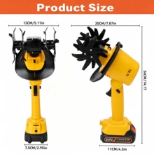 21V Electric Tillers & Garden Soil Loosening Machines - Power Upgrade - View 9