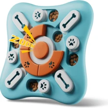 Juguete interactivo de rompecabezas para golosinas de perro, combina funciones de entrenamiento de IQ & estimulación cerebral, alimentador lento divertido con diseño de sonido, adecuado para perros de tamaño mediano a grande - Multicolor - Ver 4