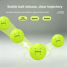 HTPICK A Box Of 3/6 Pickleballs, Made Of TPE Material, With USAPA Certification, Green Color, Crack-Resistant And Integrally Molded. It Is Very Suitable For Indoor And Outdoor Use, And Compatible With All Pickleball Paddles And Courts. - Multicolor - View 7