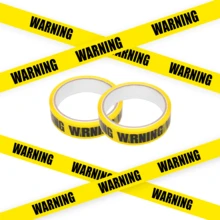 1 Roll Warning Tape, Construction Site Warning Line, Yellow Construction Vehicle Party Decoration, Birthday Party Supplies - WARNING - View 2