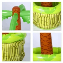 Palm Tree Shaped Inflatable Storage Bucket, Thickened PVC Material, Sealed And Windproof, Large Capacity Can Be Used As Party Ice Bucket, Suitable For Pool Vacation, Family Gathering, Lawn Activity, Tropical Atmosphere Scene Decoration Prop - A - View 4