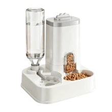 二合一自动宠物喂食器和饮水器，集成猫狗喂食碗，适用于幼犬和幼猫 - 查看 1