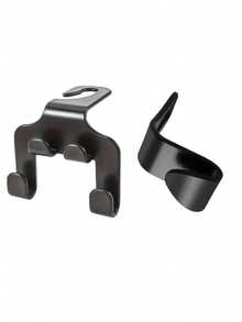2pcs Car Seat Headrest Hooks - Black Multifunctional Back Seat Storage Organizer, Helps Keep Bags, Purses And Phones Neat And Organized During Travel - Multicolor - View 11