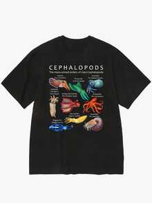 Camisetas de hombre, estampado gráfico, estilo vintage hip-hop, cuello redondo, manga corta, camisetas de verano para hombre, adecuadas para uso en el campus, reuniones y fiestas, uso diario - Negro - Ver 1