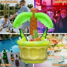Palm Tree Shaped Inflatable Storage Bucket, Thickened PVC Material, Sealed And Windproof, Large Capacity Can Be Used As Party Ice Bucket, Suitable For Pool Vacation, Family Gathering, Lawn Activity, Tropical Atmosphere Scene Decoration Prop - A - View 9