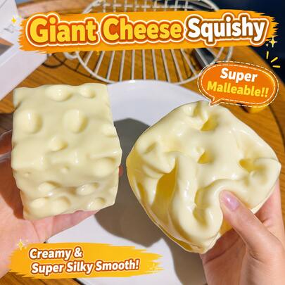 Realistic Cheese Cube Soft Plush Desktop Decor Ornament, Soft Texture 3D Candy Cube Shaped Desktop Display Small Ornament, Creative Home Desk Office Atmosphere Decor Small Item, Holiday Gift Cute Desktop Soft Decoration Craft