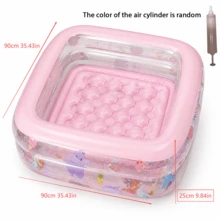Cartoon Square Bathtub With Foot Pump, New Style Bathtub, Summer Outdoor Bathtub, All Seasons Use - Multicolor - View 7