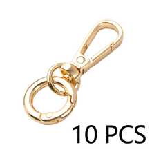 10/6/4pcs Metal Spring Ring Keychain Set, Bag Charm Clasp Chain Connector Hook Hardware Accessories, Waist Hanging Anti-Loss Clip - Multicolor - View 3