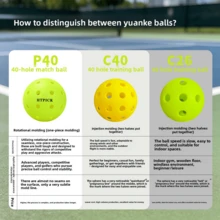HTPICK A Box Of 3/6 Pickleballs, Made Of TPE Material, With USAPA Certification, Green Color, Crack-Resistant And Integrally Molded. It Is Very Suitable For Indoor And Outdoor Use, And Compatible With All Pickleball Paddles And Courts. - Multicolor - View 11
