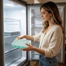 1-Cup Silicone Freezing Trays With Lid,1 Pack,Easy-Release Silicone Freezer Molds For Soup Ice Cubes,Soup Freezer Molds,Freeze & Store Broth,Sauce,Leftovers - Makes4 Perfect 1 Cup Portions - 薄荷藍 - 查看 4