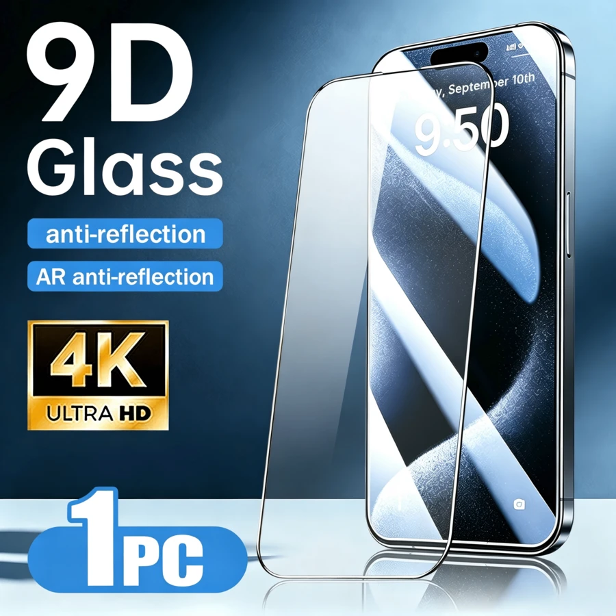 Yezodawee 1 buah Pelindung Layar Kaca Tempered Ultra Jernih, Kompatibel dengan iPhone 17 Pro Max Seri 11-17, dengan Bingkai Hitam dan Sablon Layar Penuh untuk Ponsel - 1 buah - View 1