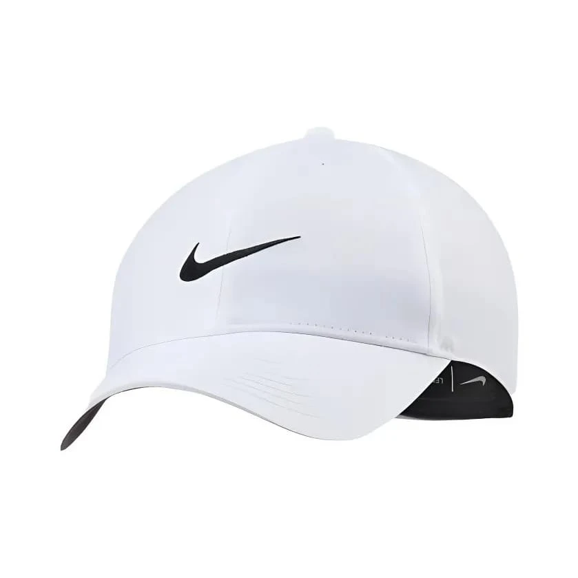 Nike 復古運動透氣拼接舒適柔軟 聚酯纖維(聚酯纖維) 鴨舌帽 男女同款情侶款 - 白色 - 查看 1