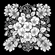 Flower Coloring: Adult Coloring Book, 24 Pages Of Beautiful Flower Doodles, Relax With Any Colors, Improve Aesthetics, Birthday Gift For Friends, Stress Relief For Office Workers, Back-To-School Gift, Halloween, 7.9x7.9 Inches - Flower World - View 3