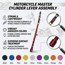 1 pieza varilla de freno trasera ajustable universal de aluminio CNC para motocicleta de 125cc-200cc - A - Ver 1