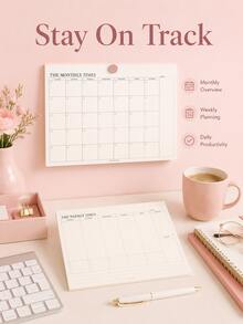Student Planner, Tear-Off Page School Schedule Book, Undated Monthly/Weekly Calendar, Homework To-Do List Notebook, Teenager Study Planning Book School Supplies - Multiple Styles - View 4