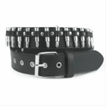 1pc Women's Black Punk Style Unisex Personalized Five-Pointed Star Bullet Studs Decorated Casual Belt - Punk - View 4