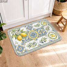 1pc Lemon Print Rug, Summer Fresh Style, Decorative Rug, Bedroom Decor, Small Rug, Rug, Home Decor, Living Room Rug, Living Room Small Rug, Bedroom Rug, Living Room Home Decor, Outdoor Rug, Washable Rug - Multicolor 5 - View 4