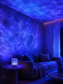 1件 [LED氛圍燈] 小型水波紋投影小夜燈，牆面與天花板擴散光效 | 適用於床頭、書桌、客廳、休閒空間 - 彩色 - 查看 7