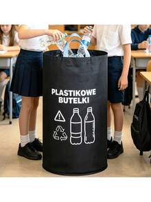 Indoor Recycling Bin 600D Oxford Cloth Foldable Large Capacity Plastic Bottle Recycling Box, Collapsible Plastic Bottle Storage Bucket, Summer Beverage Bottle PET Bottle Storage Recycling Collection Bin - View 6