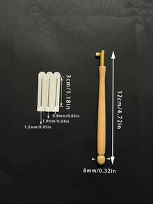 Wooden Handle French Embroidery Crochet Hook Set, Equipped With 0.8/1.0/1.2mm Three Interchangeable Needle Heads, Bead Embroidery, Reverse Embroidery, High-End Silk Embroidery And Other Craft Tools, Suitable For Clothing Modification, Lace Handmade And Handmade Jewelry Making, Essential Handmade Accessories For Clothing Decoration Enthusiasts - French Crochet - View 11