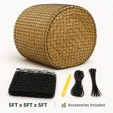 [Horse Stuff] Hay Net, Hay Nets For Horses - Slow Feed Hay Nets For Horses, Heavy-Duty Round Bale Hay Bag For Reducing Waste & Promoting Healthy Eating - Stall Or Pasture Use, Horse Supplies - View 10