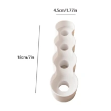 Cylindrical Partition Storage Box, Household Small Tool Storage For Kitchen Cylindrical Storage Container - White - View 3