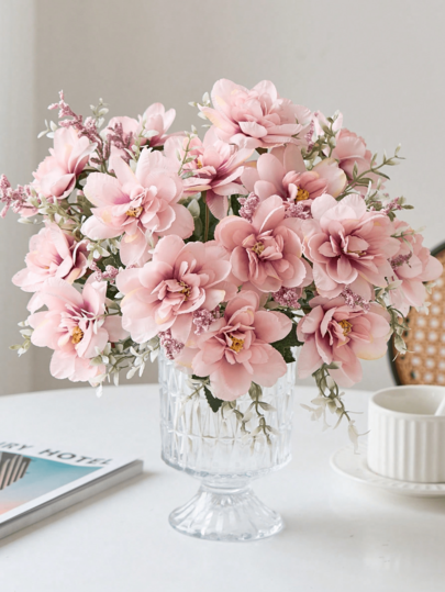 1/3 Bunch Artificial Peony Flowers, Silk Flowers, Faux Peony Bouquet, Suitable For Farmhouse Style Home Decor, Bohemian Wedding Table Flowers, Bulk Artificial Plastic Flowers, For Vase Decoration