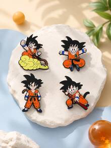1pc Classic Dragon Ball Anime Brooch, Fashionable & Cute Son Goku Backpack Accessory, Made Of Zinc Alloy, Suitable For Daily Wear Or Gift - Multicolor - View 9