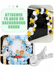10pcs 3.5 Inch Heavy Duty Transparent Plastic Spring Clamps, Multi-Purpose Clips For Fixing Balloon Arches And Backdrops, Durable And Sturdy, Suitable For Birthday Parties, Wedding Decor, Woodworking Projects And Photography Studios - Multicolor - View 6