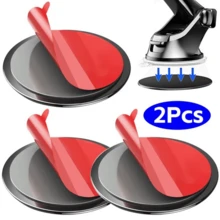 2/4/8pcs Car Dashboard Phone Mount Sticker - Strong Suction Cup Glue Tray Base For GPS & Mobile Phones, Universal Vehicle Accessories Dashboard Installation Organizer Set - A - View 2
